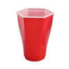 Gobelets jetables pailles tasse en plastique hexagone fête d'anniversaire de mariage 16 onces 3 types de couleur tasse épaissie-ABUX