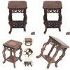 Objets décoratifs Figurines Support de plante en pot en bois Vase Tabouret Vintage Pot Riser Table d'aquarium Support de meuble oriental Chinois Flo Dhaxy