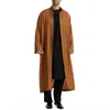 Pulls pour hommes Vêtements arabes Musulman Couleur unie Robes d'ouverture avant Arabe Parfait Cardigan Pull Mens Coton