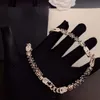 Tasarımcılar Mücevherler Channell Bayan Ye Sha Chen Aynı boyun zinciri kokulu siyah çok grup harfli beyaz kokulu kalın zincir yaka zinciri kadın moda