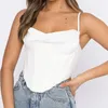 Canotte da donna Corsetto bianco Top Push Up imbottito con ferretto Boning aderente Tinta unita Camis con top e spalline Vintage Crop Donna Party Bustier ANDYVE195