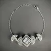 Alta qualidade luz luxo 925 prata esterlina ródio banhado bling moissanite charme corrente pulseira feminino casamento