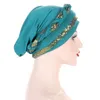 Ethnic Clothing 2024 Women's Hair Care Islamic Jersey Head Scarf Muslim Hijab Sequins Braid Wrap Stretch Turban Hat Chemo Cap Caps