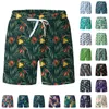 Pantaloncini da uomo Board da uomo Bohemian Vintage Plant Print Loose Coulisse Elastico in vita Trunks Abbigliamento da spiaggia casual hawaiano