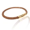 Braccialetti Braccialetti di lusso marrone Stingray Braccialetti di fascino in acciaio inossidabile Thailandia in pelle di razza Stingray per uomo Accessori per orologi di marca