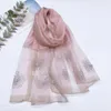 Шарфы женские шелковые шарфы Роскошный дизайн с принтом Леди Дизайнерская модная шаль хиджаб сплошной цвет элегантная цветочная накидка