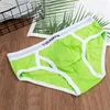 Mutande U Convesse Uomo Cotone Vita media Intimo Mutandine Perizoma Slip sexy Lingerie maschile Abbigliamento da mare Elasticità Scivola Verde