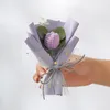 Fiori decorativi Mini bouquet di fiori lavorato a maglia creativo Tulipano intrecciato a mano Girasole Artigianato all'uncinetto Decorazioni per regali di San Valentino