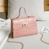 Bags for Women 2021 New Crocodile Pattern Handbag PU Fashion Shoulder Bag Chain Lock Messenger Bag Small Square269x