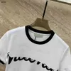 Projektantka T Shirt Women Brand Ubranie do damskiej letnie topy moda logo logo dziewczyna krótkie rękawowe koszula 23 stycznia