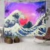 Tapisseries Japonais Kanagawa Big Wave Tapisserie Psychédélique Tapisserie Teen Indie Room Décor Macramé Tenture Murale Grande Tapisserie Murale en Tissu