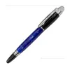 Ballpoint Pens Wholesale 5A Crystal On Top Rollerball Gel Pen Black And Sier Circle E M Roller Ball With Series Number Drop Delivery Dhiwx