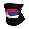 Sciarpe Bandiera astratta della Serbia Bandana Ghetta per il collo Passamontagna stampato Maschera Sciarpa Copricapo Escursionismo per uomo Donna Adulto Inverno