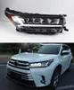 Toyota Highlander Otomobil Far için LED Gündüz Dönüş Sinyali Kafa Işığı 2018-2021 Yüksek Işın Projektör lens