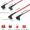 2024 12Pack 12V Automotive Ytterligare krets säkringsutbrott ATOATC ATM APM 4 TYPER Säkring Holder Säkring BREAKOUT ELEKTRISKA