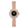 Femmes simple lumière luxe haute couture fleur forme alliage bracelet petite exquise montre à quartz étanche montre de luxe cadeaux A4