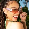 Rahmenlose, mit Pentagramm integrierte Pilotensonnenbrille, Spice Girl Sunshade-Sonnenbrille