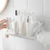 バスルーム収納ラックかわいい白い人形いたずらな棚自己粘着浴室化粧品ストレージラック240123