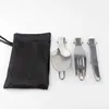 Camp Kitchen 3 teile/satz Titan Besteck Set Ultra Leichte Messer Gabel Löffel Für Den Heimgebrauch Reisen Camping Picknick Besteck Set YQ240123