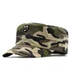 Baretten Vintage Flat Top Heren Gewassen Cap Voor Mannelijke Honkbal Zomer Lente Heren Camouflage Zonwering Militaire Groothandel