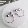 24SS Designer Botega Veneta Boucle d'oreille Famille 22 Nouvelles boucles d'oreilles rondes en perles Bague pour femme Le tempérament est très simple Vent arrière suspendu Brillant Géométrique Grandes boucles d'oreilles