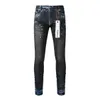 Jeans masculinos roxo marca jeans americana high street heavy Industries artesanal preto pintura a óleo 9051