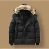 Puffer Canadá Jaquetas Homens Real Coyote Fur Ao Ar Livre Wyndham Windbreaker Jassen Outerwear Com Capuz Fourrure Manteau Designer Mens Jaqueta Casaco Hiver Parka