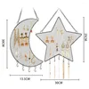 Smyckespåsar Display Stand Great Moon Star Shaped Ear Stud Metal Grid Rack Lightweight Storage