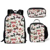 Bags Students Backpack Anime Cute Horse School Bag Backpack Satchel Messenger Bag Pen Bag Three Pieces Set Gift