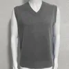 Mäns västar 2024 Spring Summer Clothing Solid Color Sweater Vest Slim Fit V-Neck ärmlös