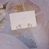 Orecchini a bottone Design Moda Corea Gioielli Piccolo fiore di cristallo per Woamn Holiday Party Orecchino squisito quotidiano