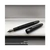 Plumas estilográficas al por mayor Serie de lujo 149 Bright Black Sier Clip M Nib Pen Penless Case Drop Entrega Oficina Escuela Negocio Industria DHJ6G