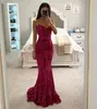 Pink Mermaid Prom Sweetheart Glitter paljetter Evening Dress Elegant Backless Formal Dresses Evening Special OCN Promdress Party Dress