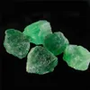 Naturlig grön fluorit grus kristall grov rå grön stensten för att kabla tumlande skärande lapidary