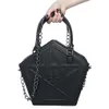 Bolsas de ombro JIEROTYX Pentagram Punk Darkness Gothic Star Bandbag Moman Girl Black PU PU MOLO COM CHINE