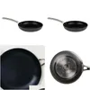 Pannor hårt anodiserad 12 -tums nonstick yngel Pan Black Drop Delivery Home Garden Kök matsal köksredskap dho0t