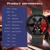 Andra kreativa 3D -män Steel Car Auto Racing Wheel Rim Hub Designad R8 Series Wrist Luxury Brand Dropshipping YQ240122