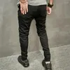 Men's Jeans Spring Men Stylish Printed Skinny Trousers High Street Hip Hop Embroidery Male Slim Casual Denim Pants