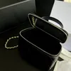 Top Tier Quality Designer Black Zipper Bags Real Leather Lambskin Vanity Cosmetic Coin Purses Crossbody Shoulder Chain Bag Mini Cl2438