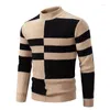 Pulls pour hommes automne et hiver hauts pull décontracté col chaud tricot pull homme vêtements