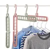 Cabides de suporte multiportas, rack de roupas multifuncional, cabide de secagem, organização de limpeza, rack mágico sn1226