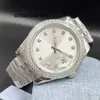 Automatisch horloge uit diamanten horloge voor Lady Montre Luxe Femme Montre Luxe Automatiseer de datum Enkel mechanisch lichtgevende datumjurk Horloge van hoge kwaliteit
