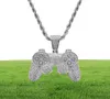 Game Console Pendants Iced Out Chain Bling CZ Gold Silver Color Men039S Hip Hop Rock Necklace Jewelry Kids Boy 2236829