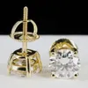 Fabrikspris Hip Hop Jewelry VVS Moissanite Solitaire Earring Stud Diamond Earring