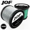 JOF 300M 500M 1000M 8 brins 4 brins 18-88LB PE fil de pêche tressé Multifilament ligne de pêche Super forte japon multicolore 240123