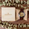 Altro BOBO BIRD Legno per uomo Meccanico automatico Lancette luminose Orologio Cronografo di lusso Confezione regalo personalizzata YQ240122