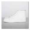 White Black Calfskin Leather Sneakers Shoes High Top Famous Brands Men Women Trainers Shoes Luxury Designer Causal Walking Party Dress Wedding EU35-47
