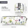 Cosmetic Bags Botanical Colorful Countryside Fowers Watercolor Cases Fun Pen Girls Boys Big Capacity Students School Pencil Box