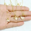 Necklaces 10 Strands necklace Hummingbird necklace bees necklace for women 18k gold Plated Jewelry necklace 21070