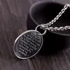 Pendants BALMORA Real 925 Sterling Silver God Pray Vintage Pendant for Necklaces Women Men Couple Gift Simple Punk Fashion Jewelry